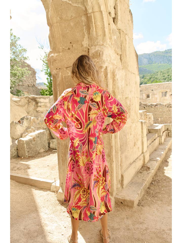 Piti Cuiti - Vendita all'ingrosso Vestito - Donna - BLUSA LUNGA ROSA POSITANO