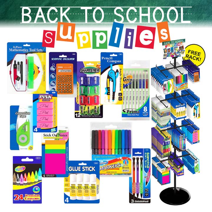 Deluxe Import Trading - Wholesale School Supplies - Kids - 288pc Back to School Display0
