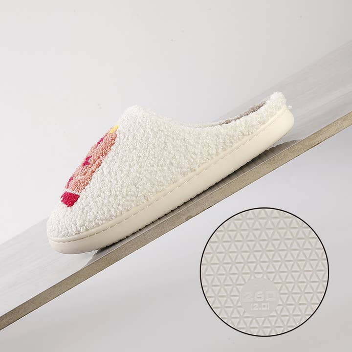 White Christmas Gift Western Boots Warm Soft Home Slippers for wholesale on Faire4