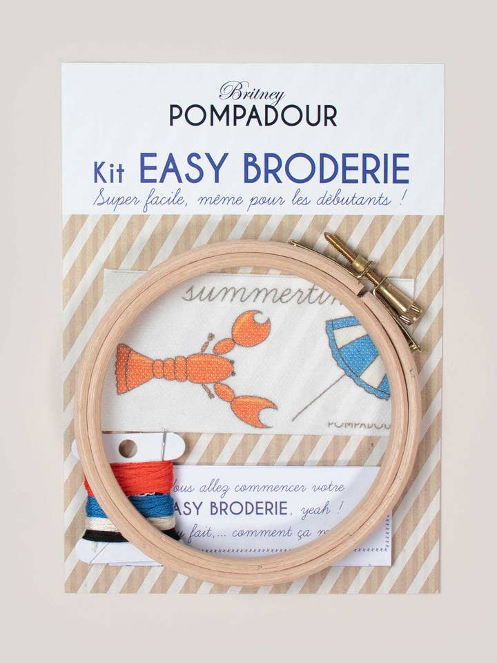 Kit Easy Embroidery - Lobster Summertime for wholesale by Britney Pompadour - Broderie - Embroidery kit