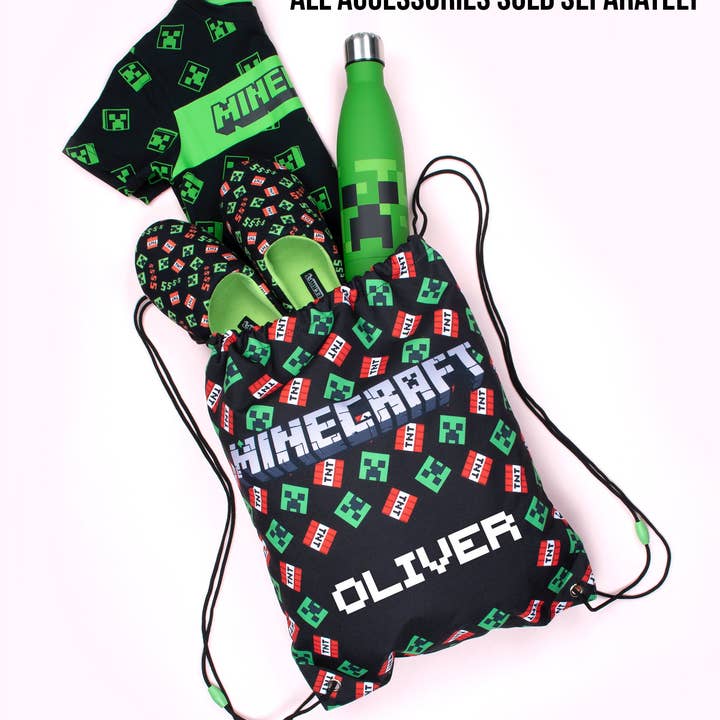 Fringoo Group Ltd - Wholesale Drawstring Bag - Kids - MINECRAFT Personalised Drawstring Bag - TNT/Creeper