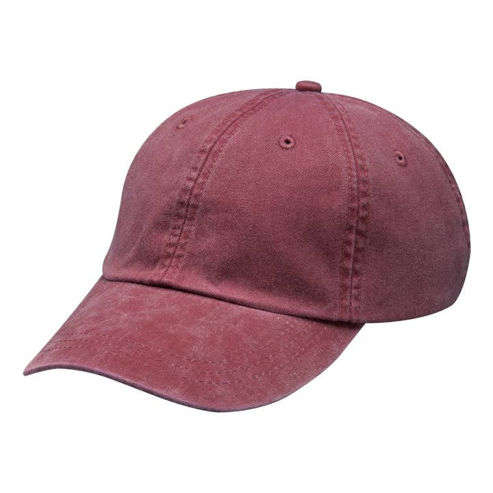 Gracie Designs - Wholesale Baseball Cap - Unisex - Custom Pigment Dyed Dad Cap – Chainstitch Text Hat2