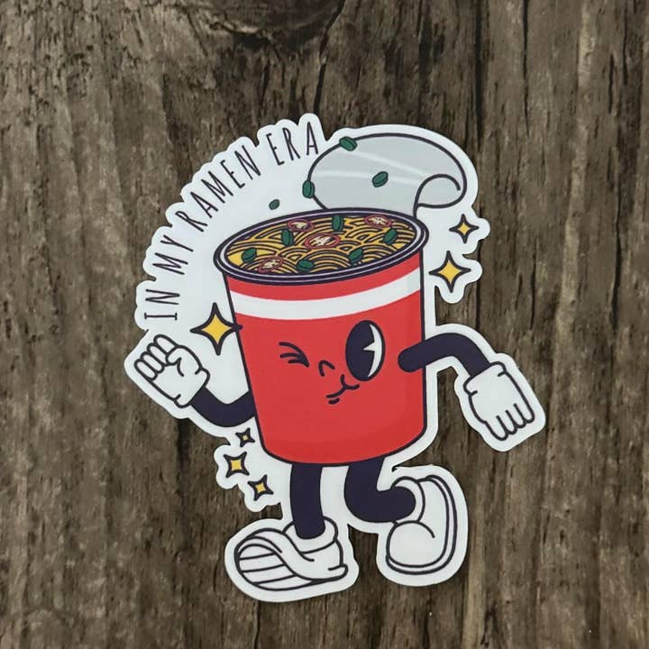 College & University Student Life Ramen Sticker for wholesale by S&Y Brand Paper co.