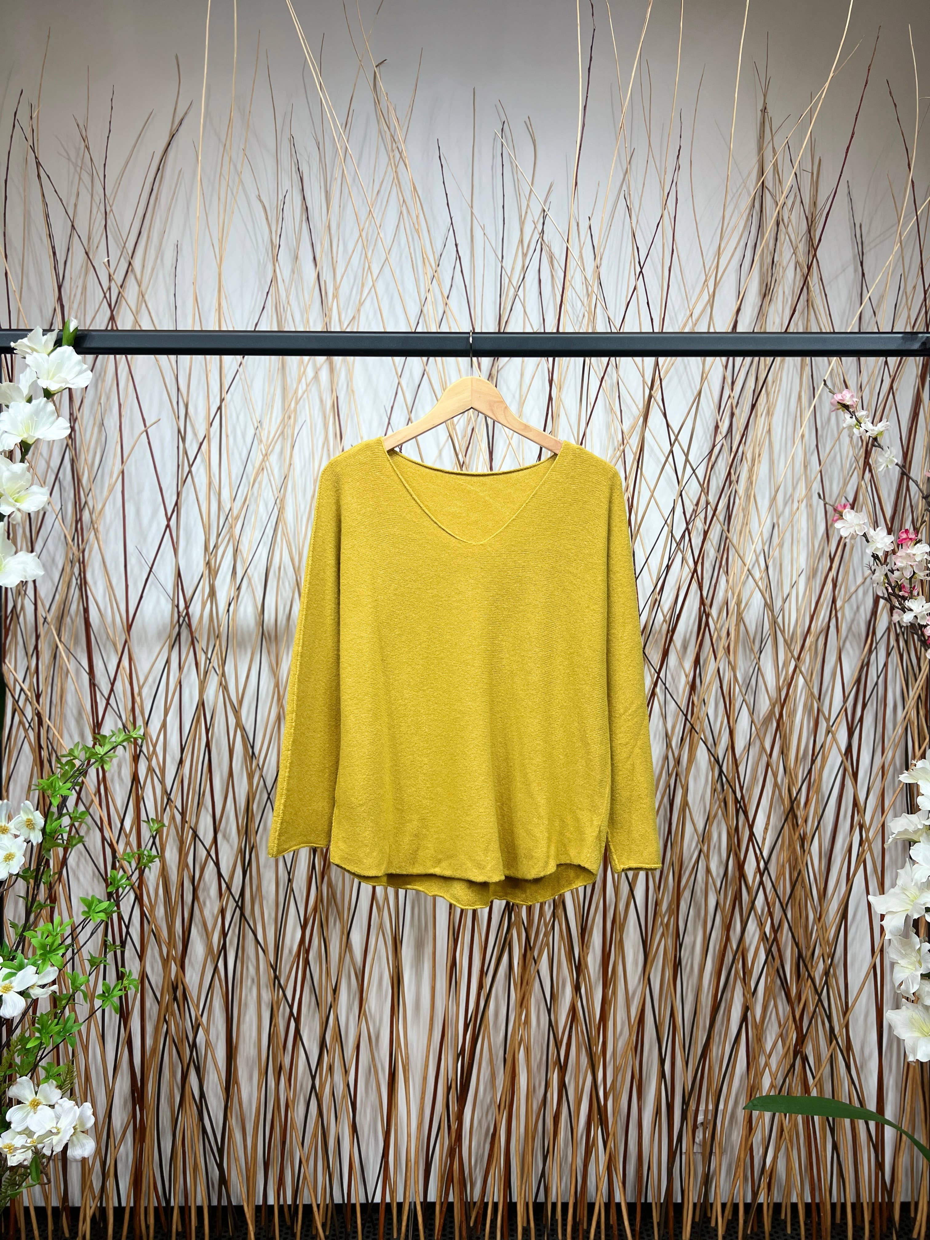 L'Emotion – Pulôver - Mulher por atacado – Camisola de Malha Manga Comprida Decote em V Viscose12