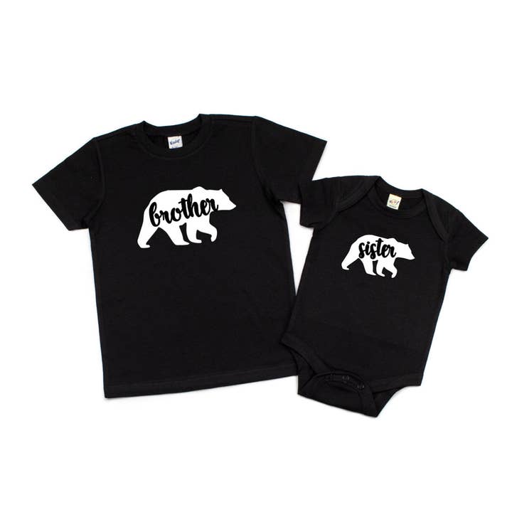 Brother Bear Sister Bear Sibling Shirt Set | Sibling Shirts | Sibling Set | Big Brother Little Brother | Step Brothers | Brother Sister | for wholesale by Fraser & Pine | Sweet Lavations