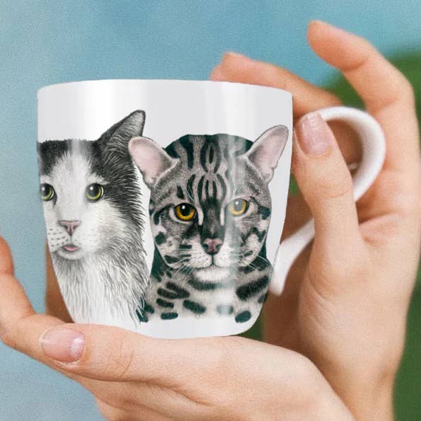 Charlotte Nicolin - Vendita all'ingrosso Tazza - Tazza con motivo gatti in fine bone china0