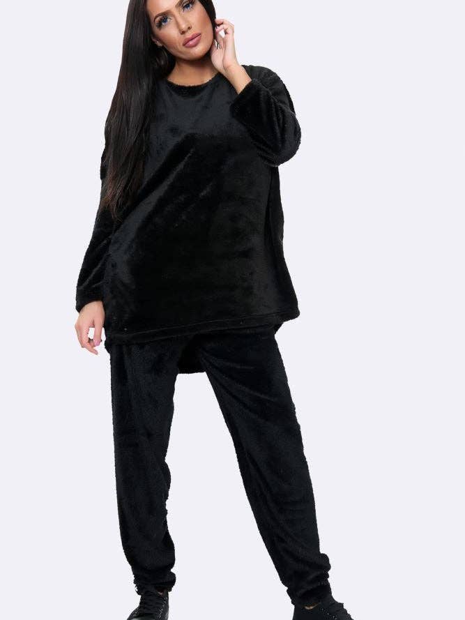 Italian Fluffy Faux Fur Loungewear Set for wholesale by Wholesale shopping