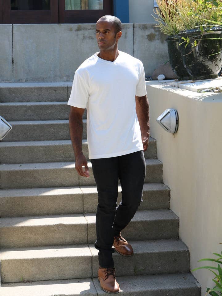Spun Bamboo - Wholesale T-Shirt - Men's - Men's Bamboo Viscose V-Neck T-Shirt
