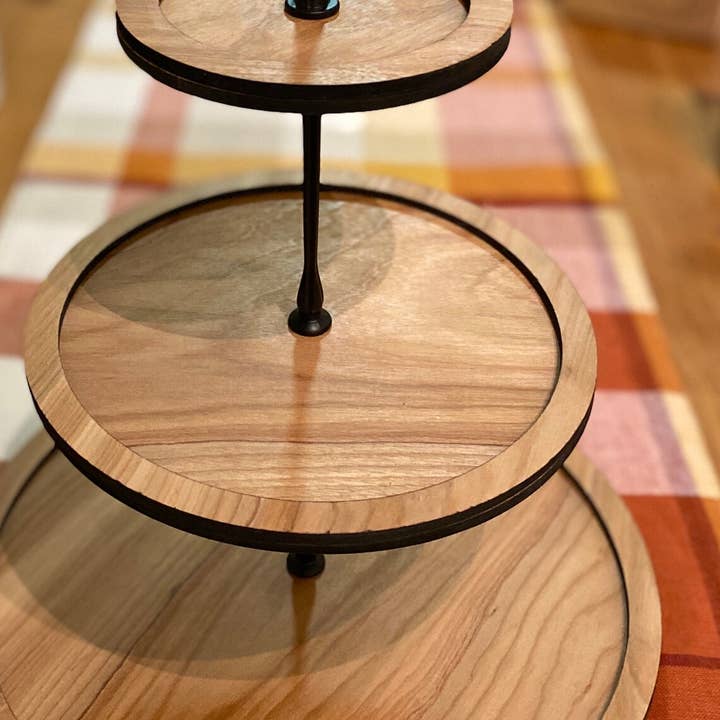 Kate's Blanks - Wholesale DIY Craft Kit - 3 Tier Round Style Tiered Tray Kit