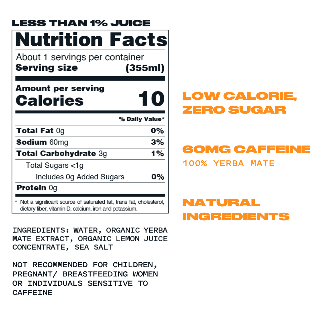 Yaté - Wholesale Sparkling Water - Original Unsweetened Sparkling Yerba Mate 12oz (12 pack)4