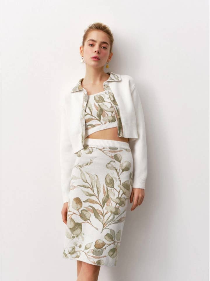 Cotton Knee Length Pencil Printed Skirt for wholesale by Nenya Fashion Limited