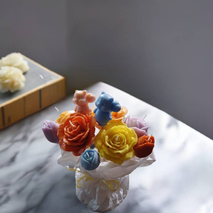 Scent Fushion Candles - Wholesale Novelty Candle - Handmade Lush Soy Wax Flower Candle Bouquet