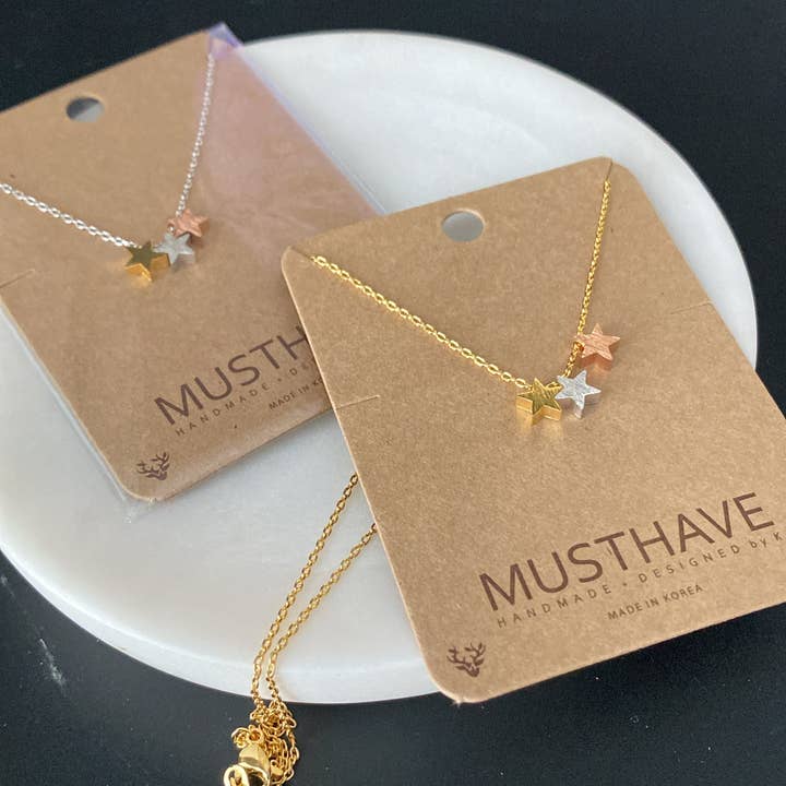 Triple Star Cluster Necklace for wholesale by musthavemustget