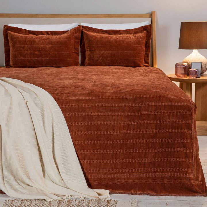 Överkastset | Especial - Kanelbrun | Linne & Bomull för wholesale av Pure Harmony