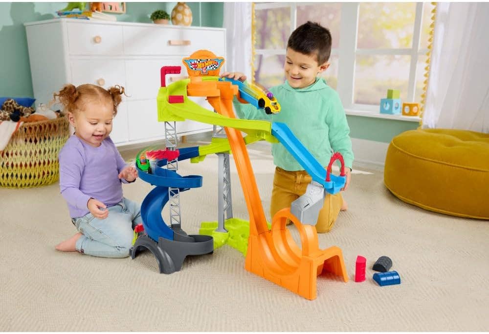 Variety Distributors - Wholesale Toy Set - Kids - Little People Hot Wheels Spiral Stunt Speedway Playset2