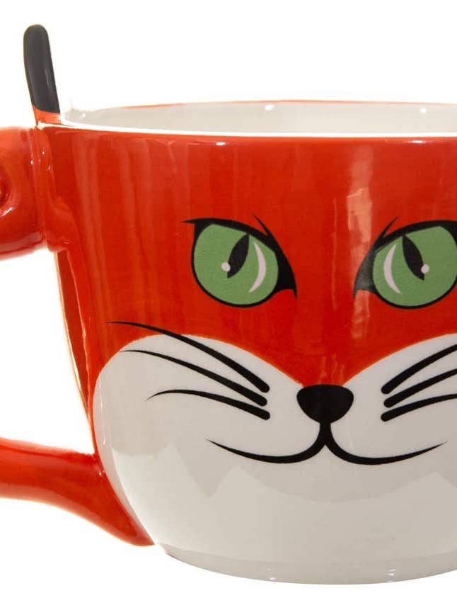 16oz Ceramic Fox Mug - Novelty Cappuccino Cup for wholesale by Calhoun Sportswear