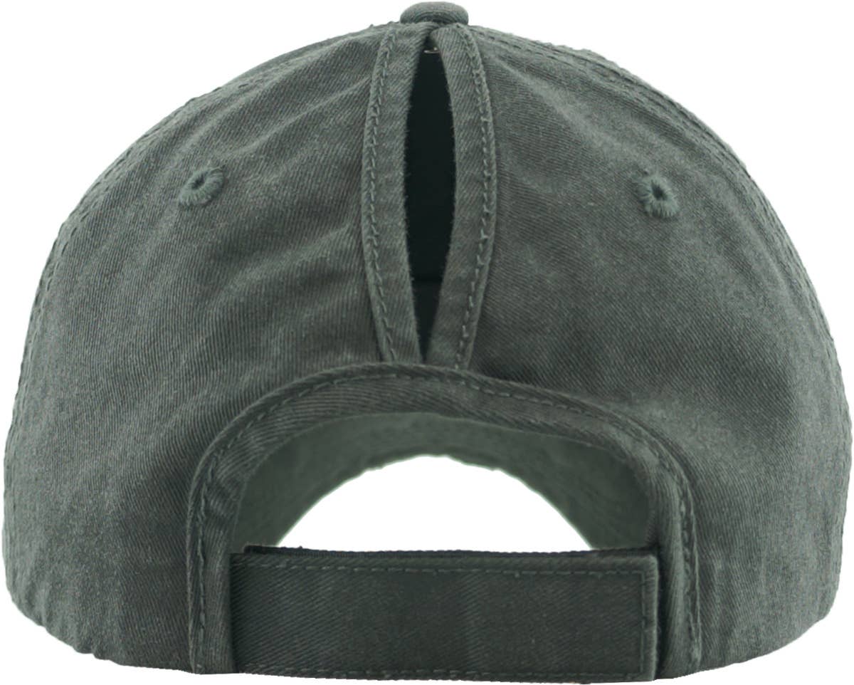 KBETHOS - Wholesale Ponytail Cap - Women's - Ponytail Washed Distressed Cotton Cap25