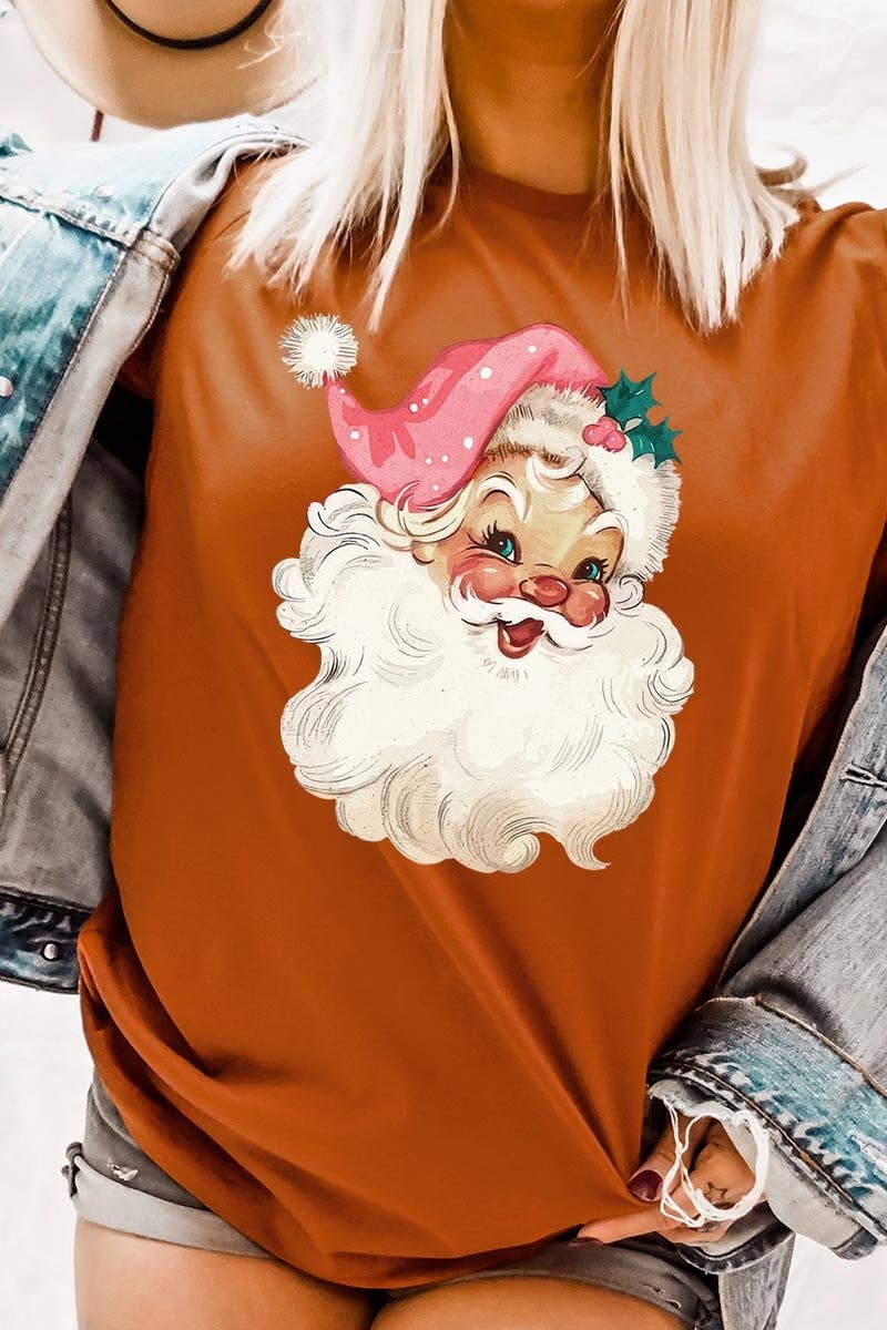 COLORBEAR – wholesale Grafisk T-shirt - Unisex – Retro Rosa Jultomtegrafisk T-shirt7