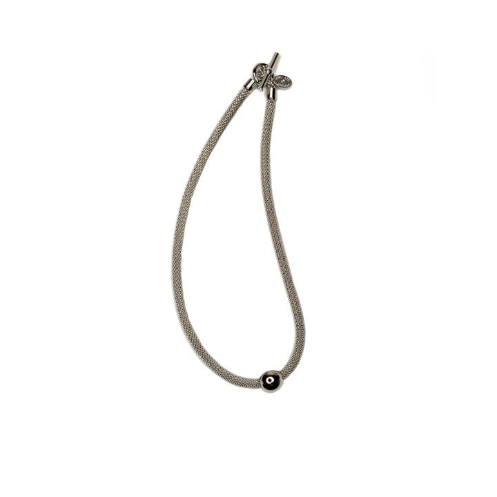 Erica Zap Designs - Wholesale Beaded/Pearl Necklace - Thick Mesh Necklace with Floating Bead1