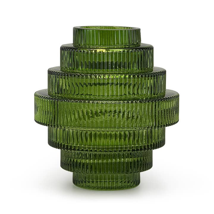 Galore Home - Wholesale Vase - Large Layered Glass Vase