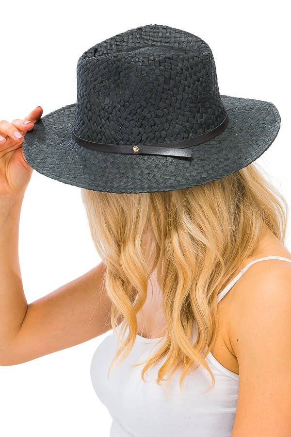 Cap Zone - Wholesale Straw Hat - Women's - Woven Travel Friendly Crush Fedora5