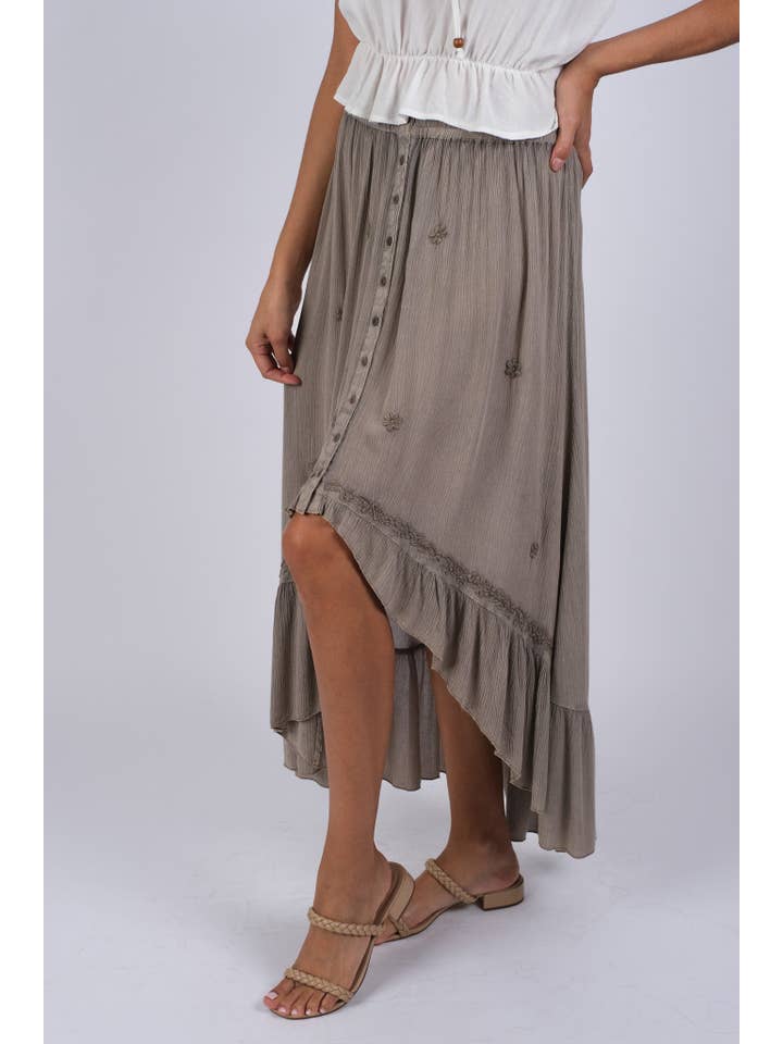 Sacred Threads - Wholesale Skirt - Women's - Bohemian Dipped Hem Skirt5
