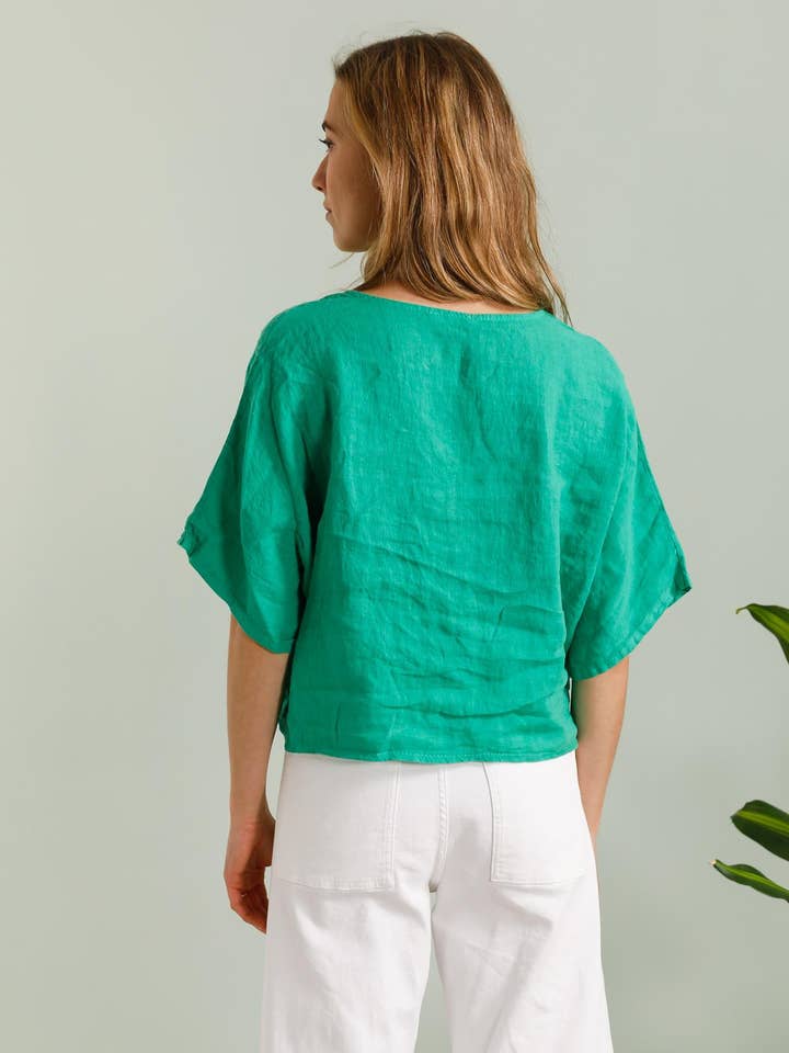LÉA & LUC - Wholesale Button Down Shirt - Women's - 100% Linen Blouse REF. 25071