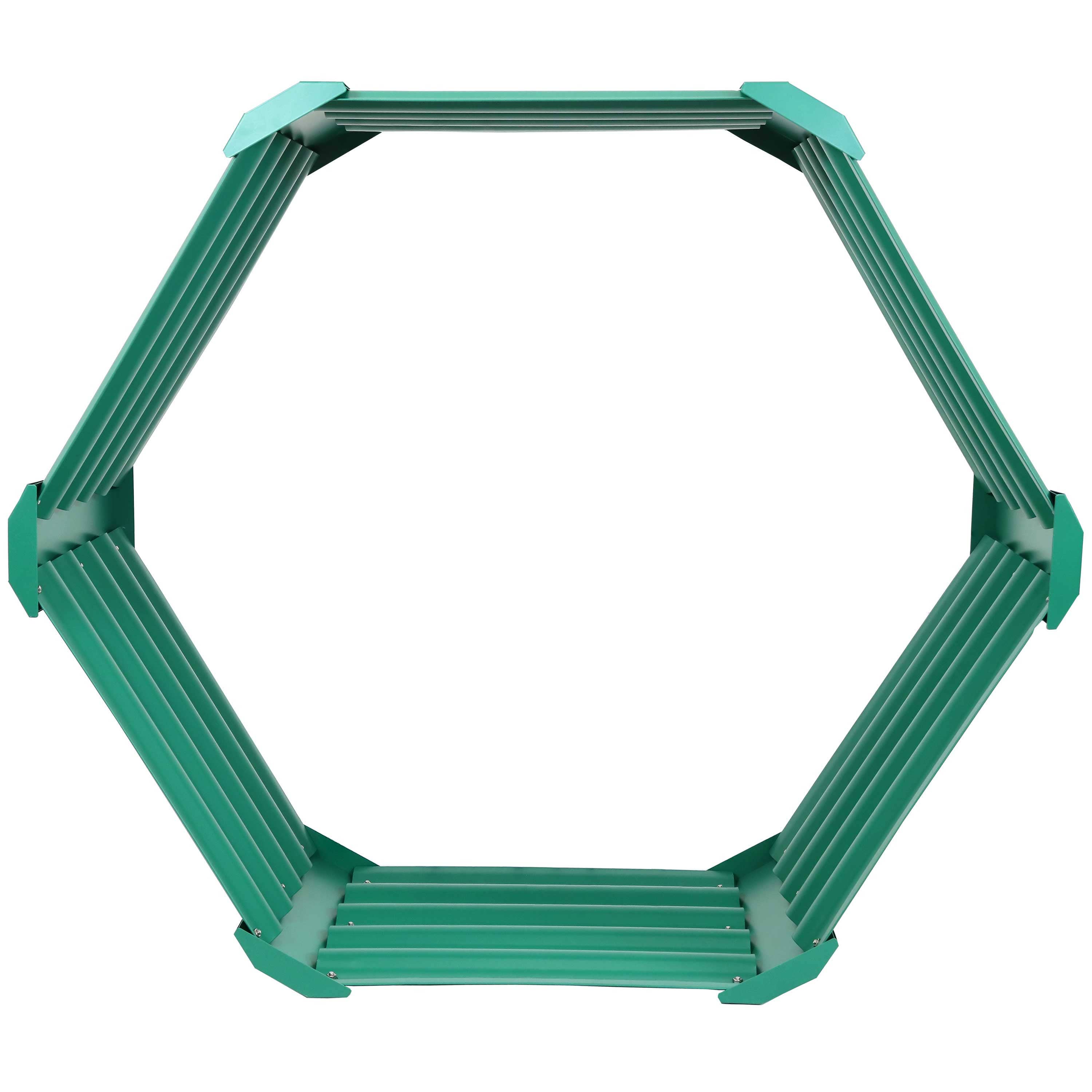 HomeRoots - Wholesale Planter Box - 16" X 41" Green Steel Hexagon Planter Box3