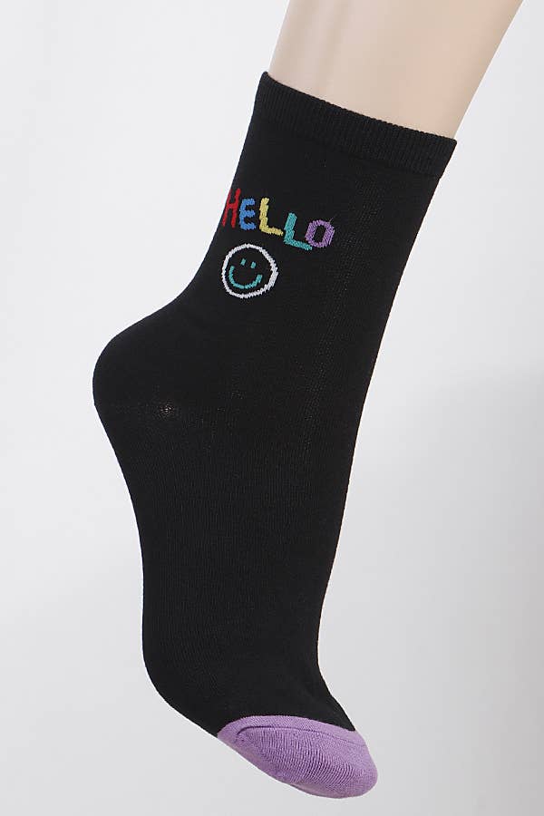 Shop Neighbors - Wholesale Socks - Unisex - HELLO Crew Socks3