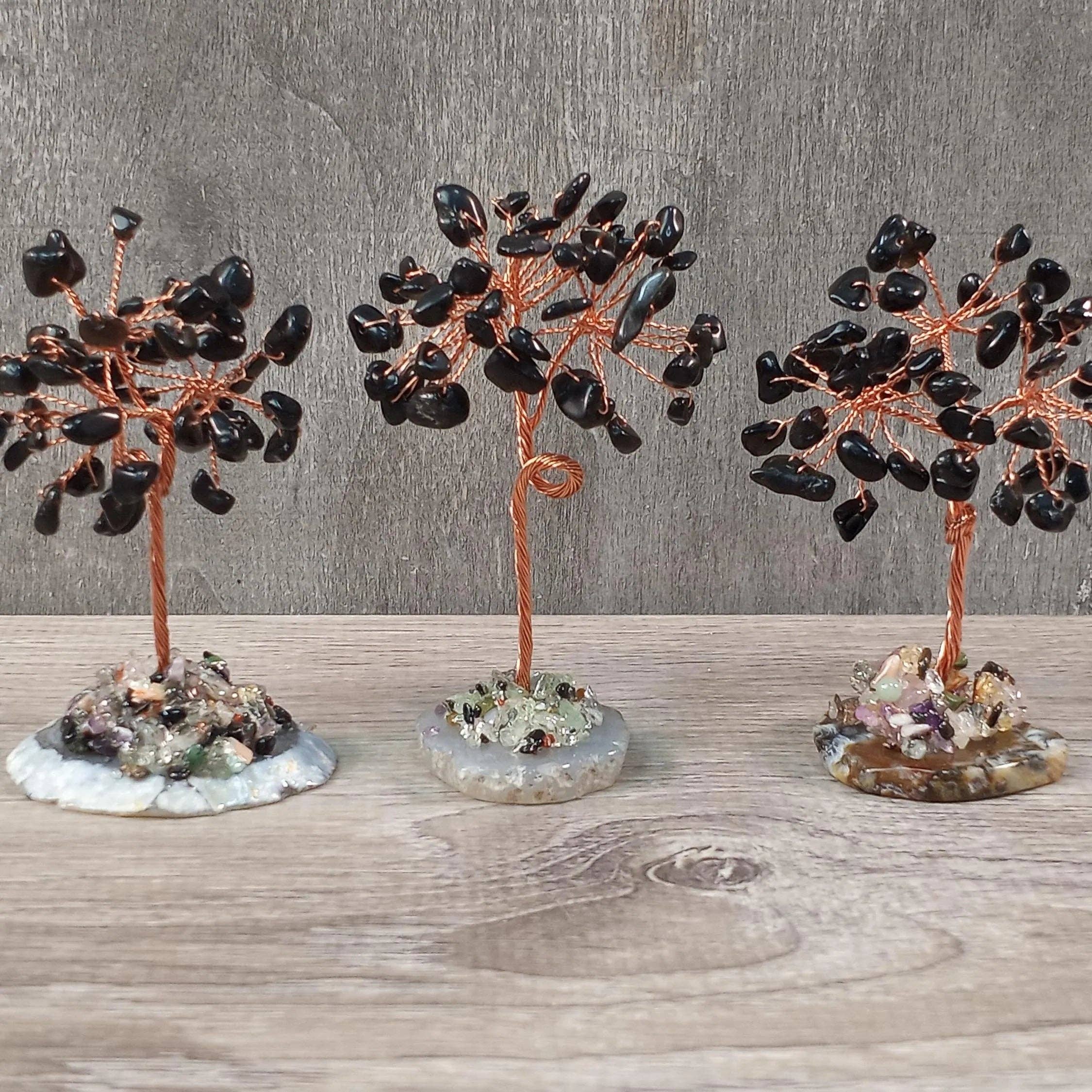 Keystone Crystals - Wholesale Spiritual Stone/Crystal - Gemstone Copper Tree on Agate Base – Crystal Decor3