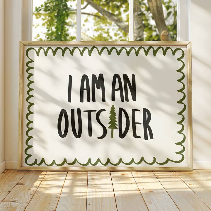 Outsider Print - Are You An Outsider? for wholesale by Jude River Design