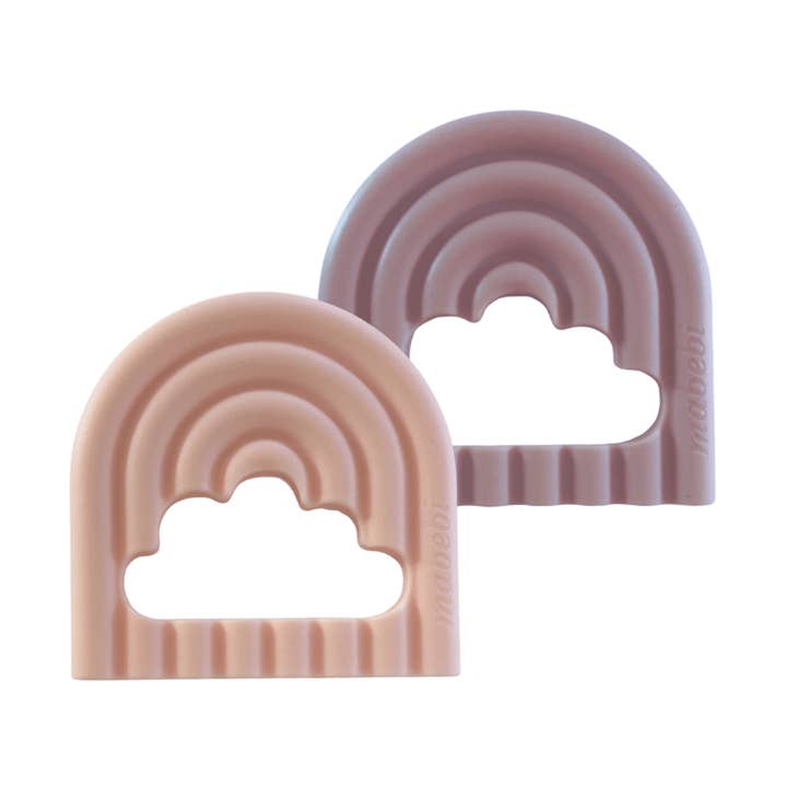 Maia teething ring rainbow l 2-pack Pink for wholesale by Mabebi