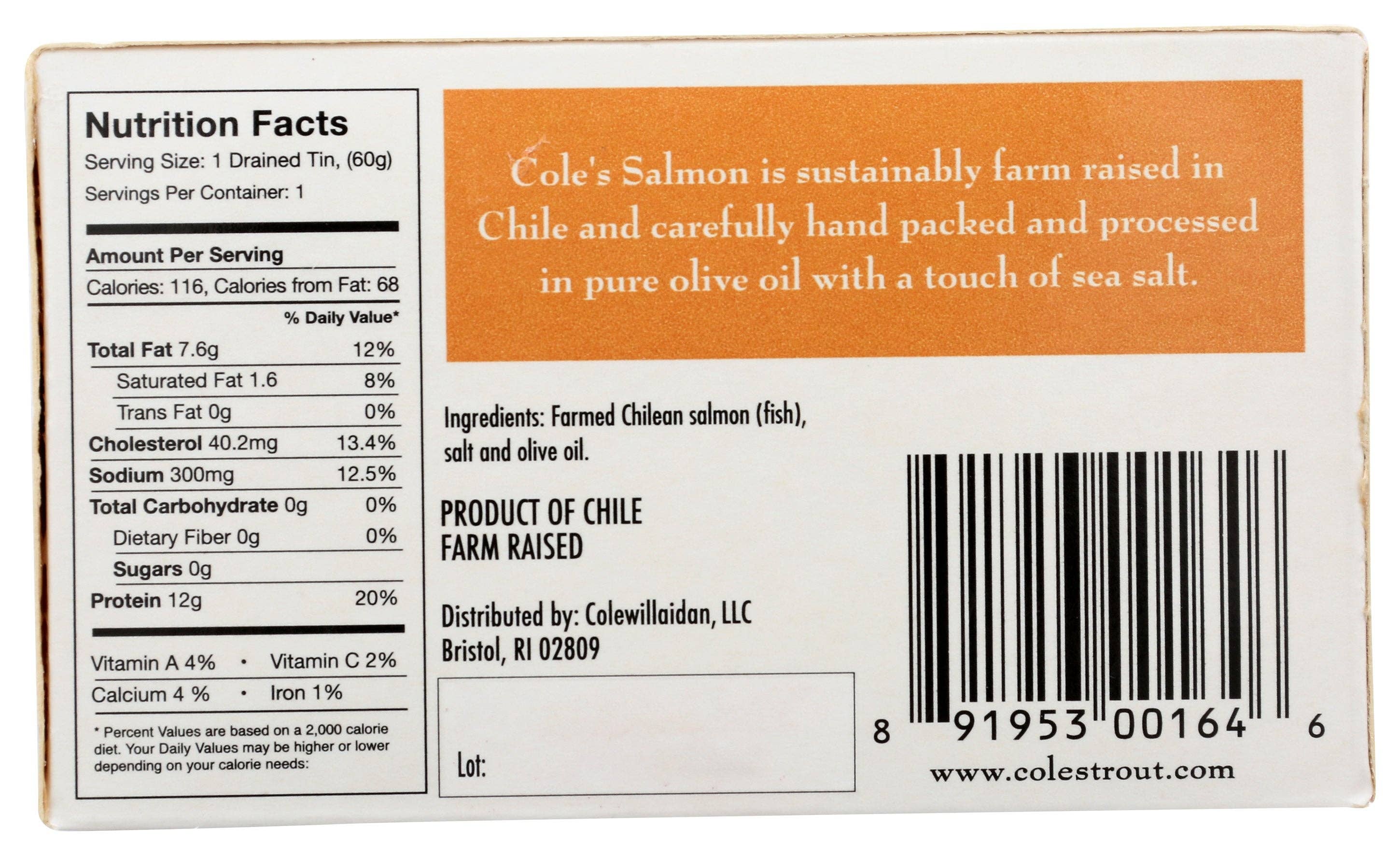 Everyday Supply Co - Wholesale Salt - Coles Salmon Smoked In Olive Oil - Case Of 101