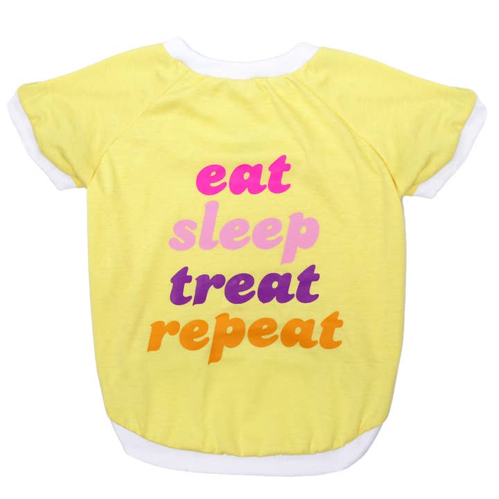 LaurDIY Pet Tee - EAT SLEEP TREAT REPEAT for wholesale by Pets First