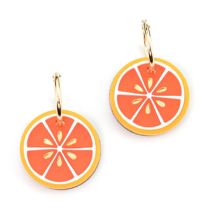 Blood Orange Gold-Filled Hoop Earrings for wholesale by By Chavelli