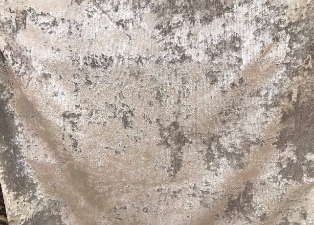 Fancy Styles Fabric - Wholesale Fabric - SWATCH- Designer Italian Crushed Velvet Chenille Upholstery Fabric - Silver Gray11