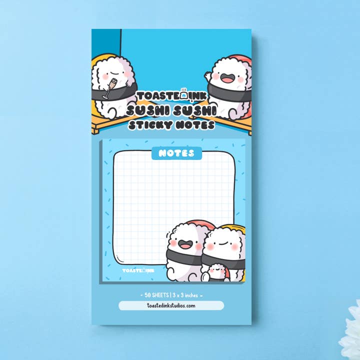 Toastedink - Wholesale Sticky Notes - Sushi Sticky Notes | Cute Memo Pads & Stationery4