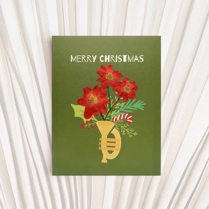 PlantBox - Vente Cartes de Noël - Carte de joyeux Noël Bouquet Trumpet3