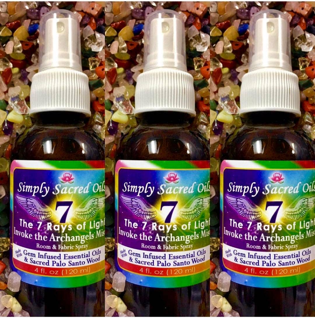 Simply Sacred Oils, Inc. - Wholesale Kamer- en linnenspray - De 7 stralen van lichtkamer/stofspray roepen de aartsengelen op6