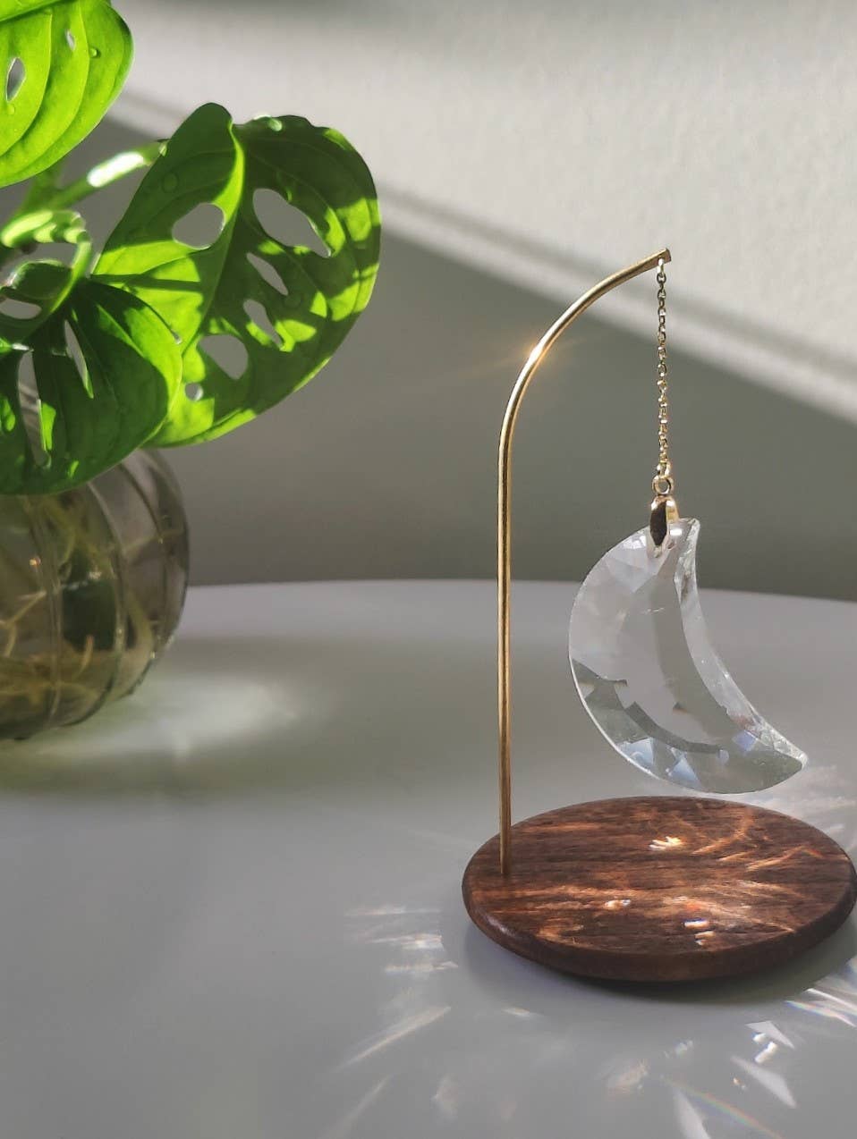 Atelier Intuitive - Wholesale Ornament - MYSTIQUE • Freestanding Suncatcher | Crystal Moon Decoration3