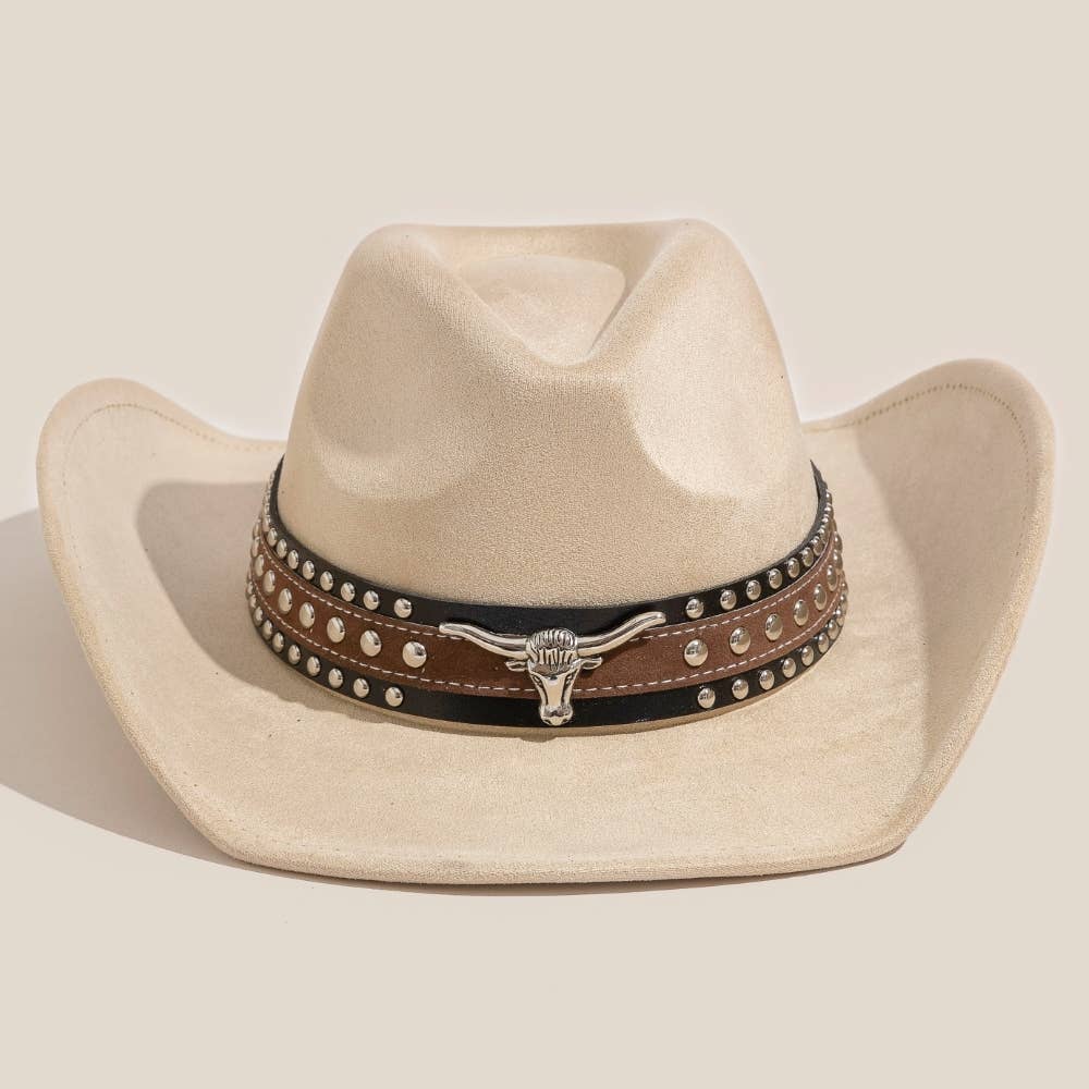 Anarchy Street - Wholesale Fedora - Women's - Layered Western Bull Head Strap Cowboy Hat7