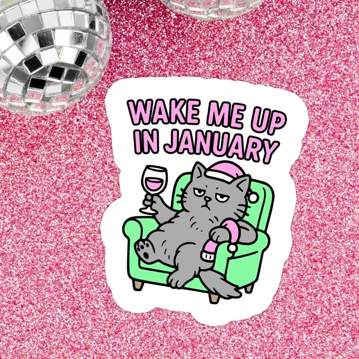 Christmas Cats Cat Mom Funny Waterproof Vinyl Sticker for wholesale by Stickers+ X Ashley Bexar