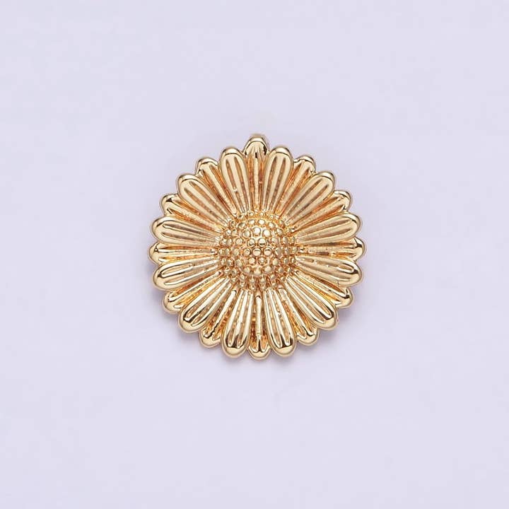 Rundt hänge i 16K guld fylld med solrosstruktur | AA603 för wholesale av Aim Eternal