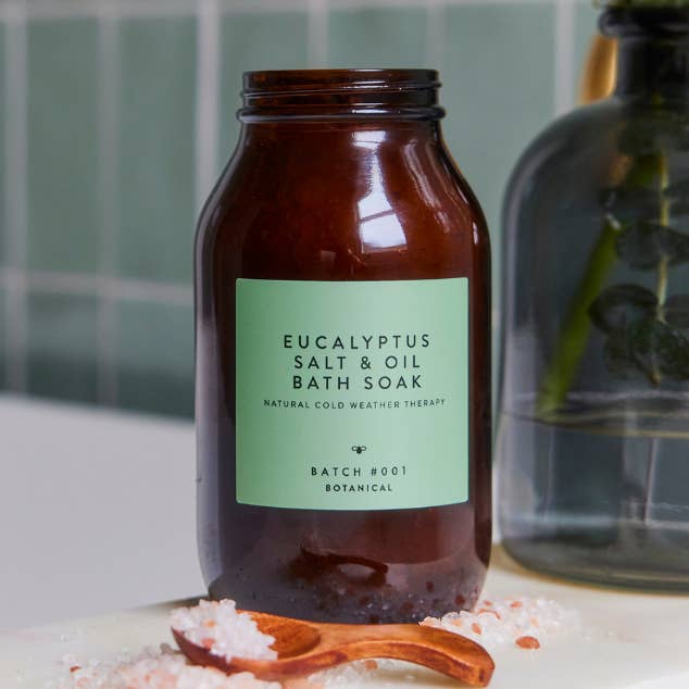 NEW! Eucalyptus Salt & Oil Bath Soak for wholesale by Batch #001