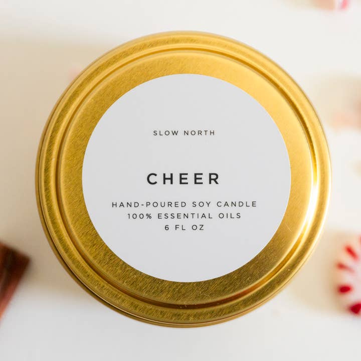 Travel Tin Candles | Cheer (6 oz.) - Holiday 2025 for wholesale by Slow North