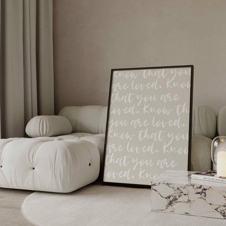 D'LUXE PRINTS - Wholesale Art Print - Know That You Are Loved Script Print8
