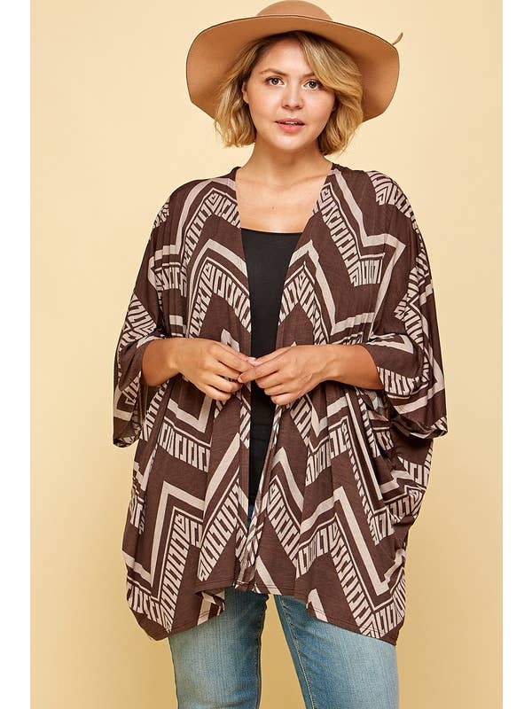Emerald Collection - Wholesale Kimono - Women's - ETK-8518 Geometric Kimono
