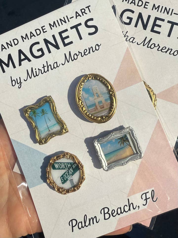 Palm Beach Magnets (Set of 4) for wholesale by Art in your Palm