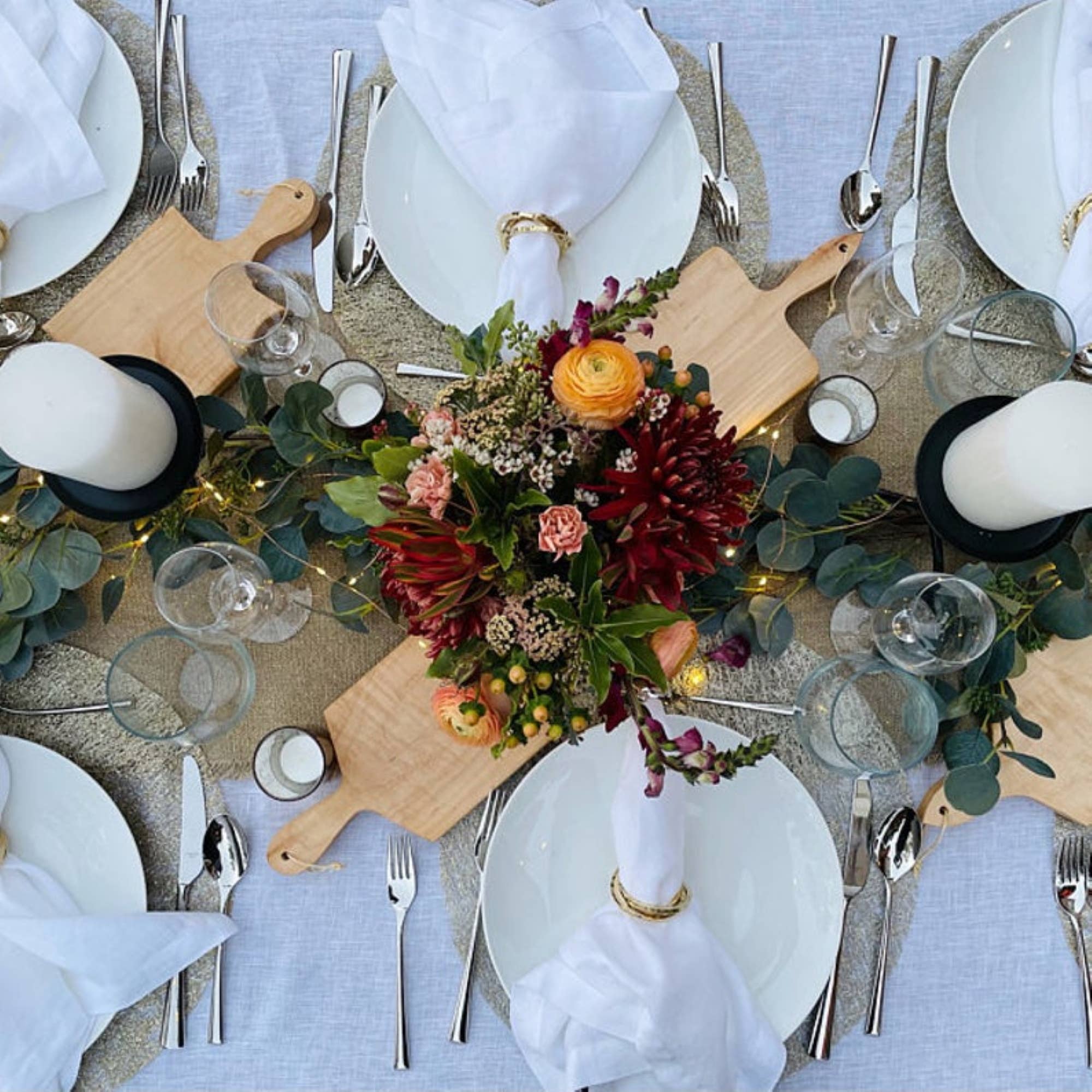 Angel Isabella - Wholesale Bunting/Garland - 70" Artificial Grey green Eucalyptus Garland seeded6