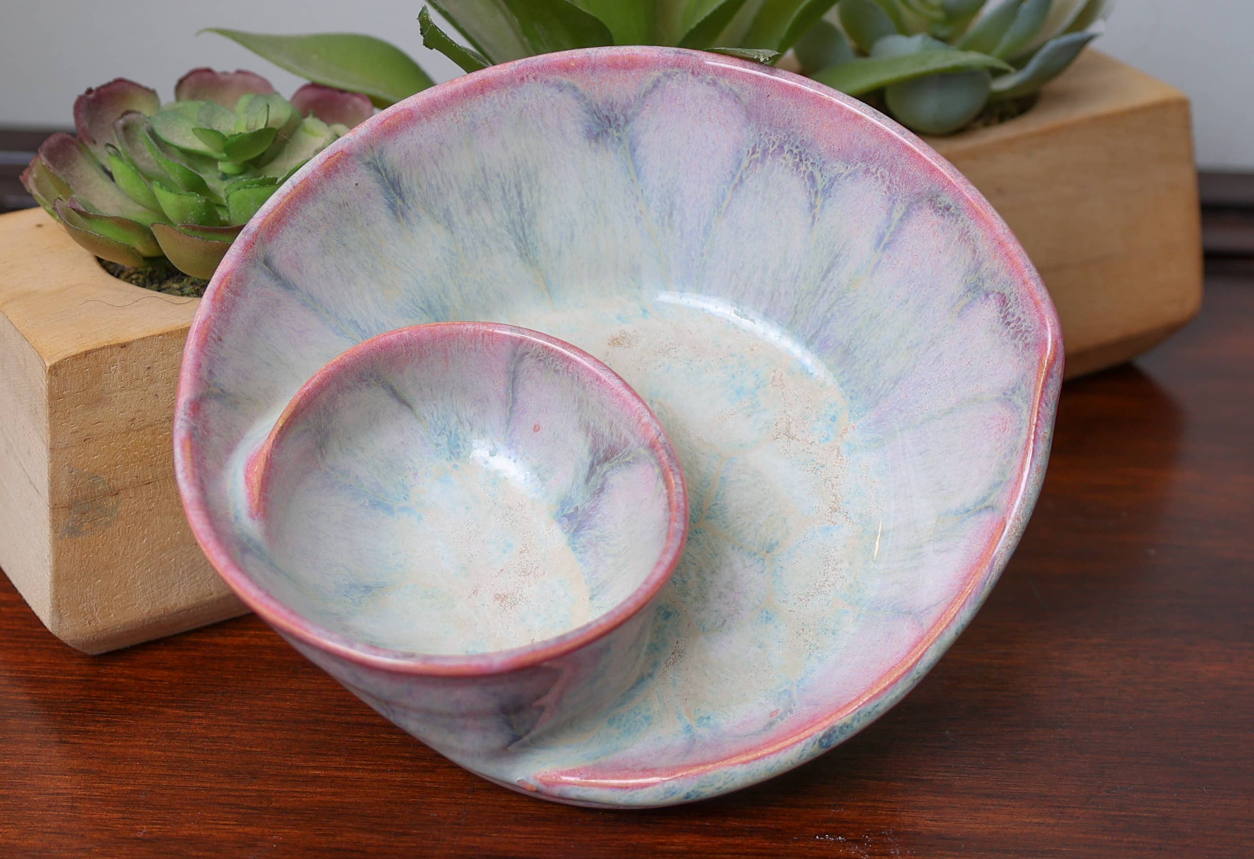 Sawdust and Clay - Wholesale Decorative Plate/Dish/Bowl - Artisan Swirly Bowls- Ceramic Serving Bowls- Assorted Case7